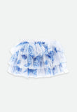 Pip Blue Flower Baby Skirt Snowdrop