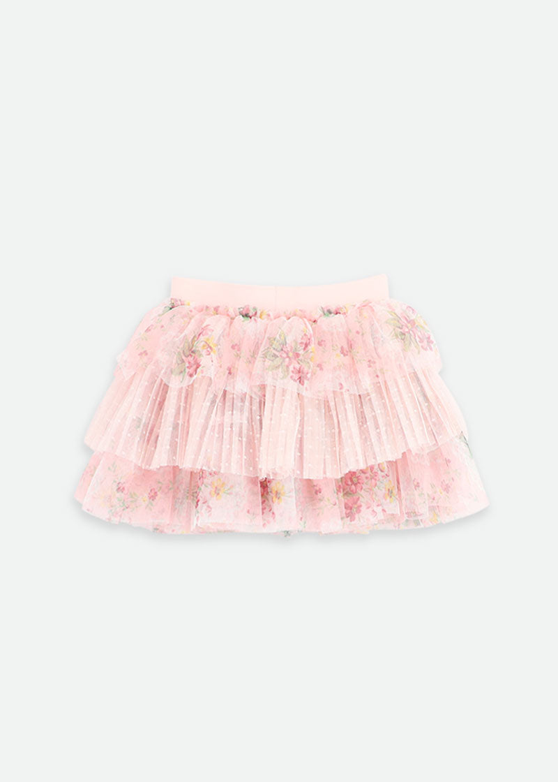 Pip Floral Mix Baby Skirt Pale Pink