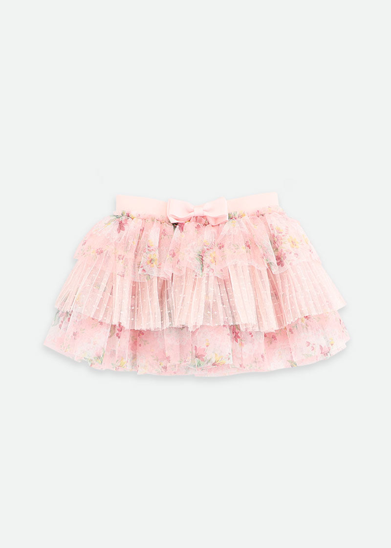 Pip Floral Mix Baby Skirt Pale Pink