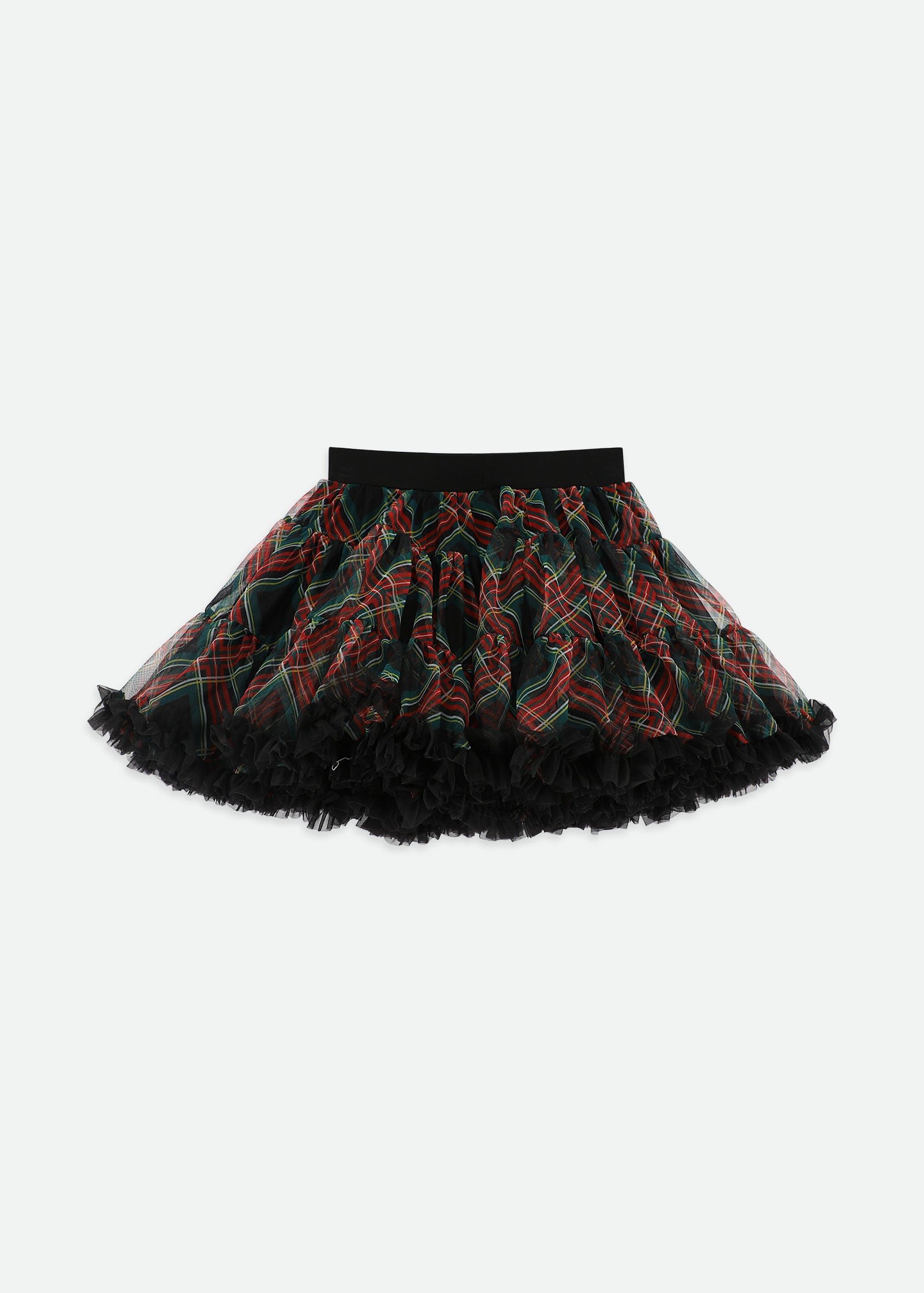 Pixie Tartan Tutu Black