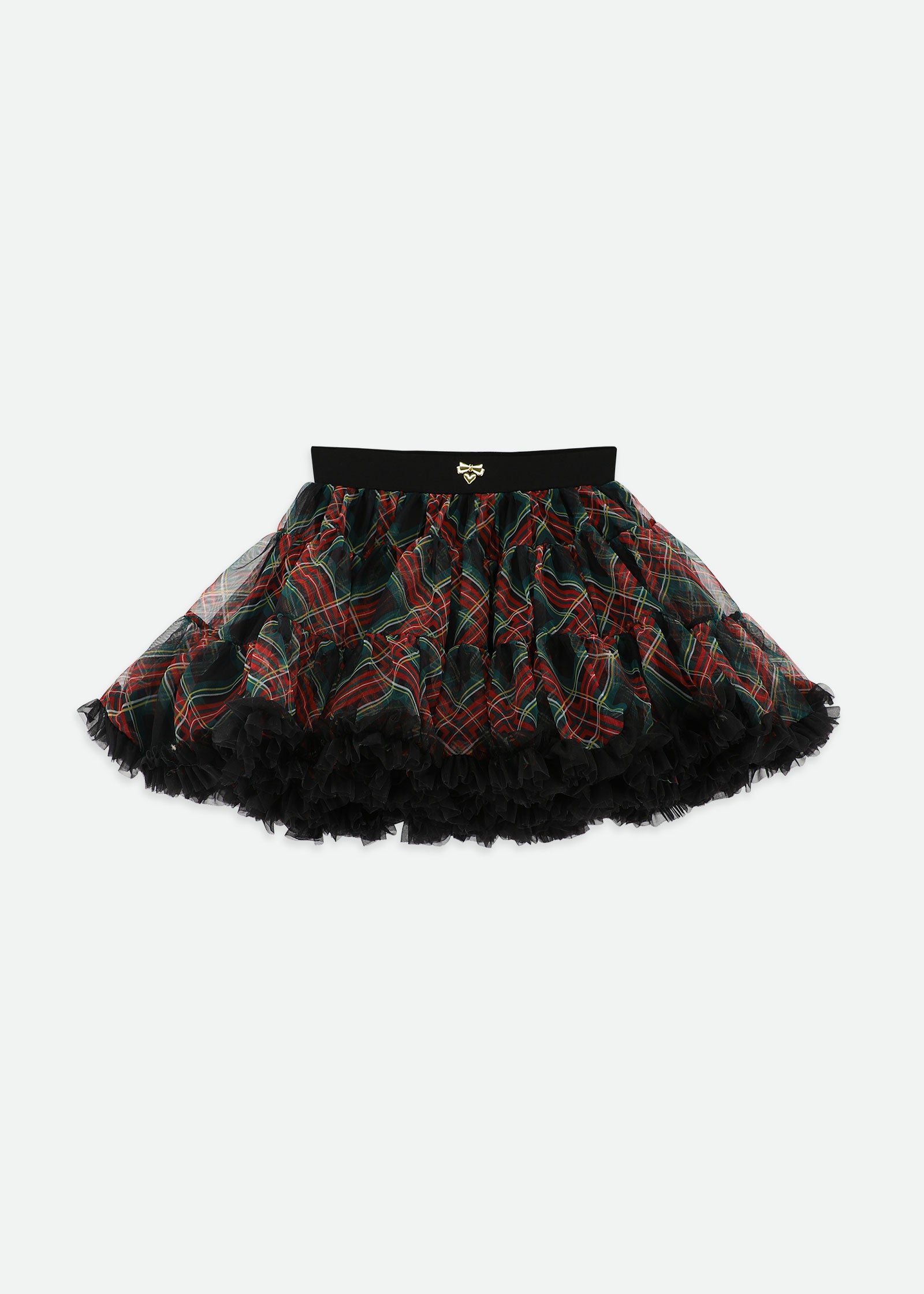 Pixie Tartan Tutu Black