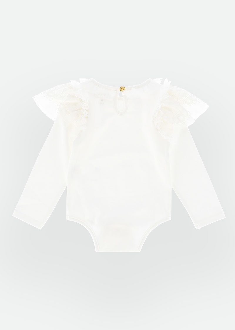 Primrose Lace Trim Babygrow Snowdrop