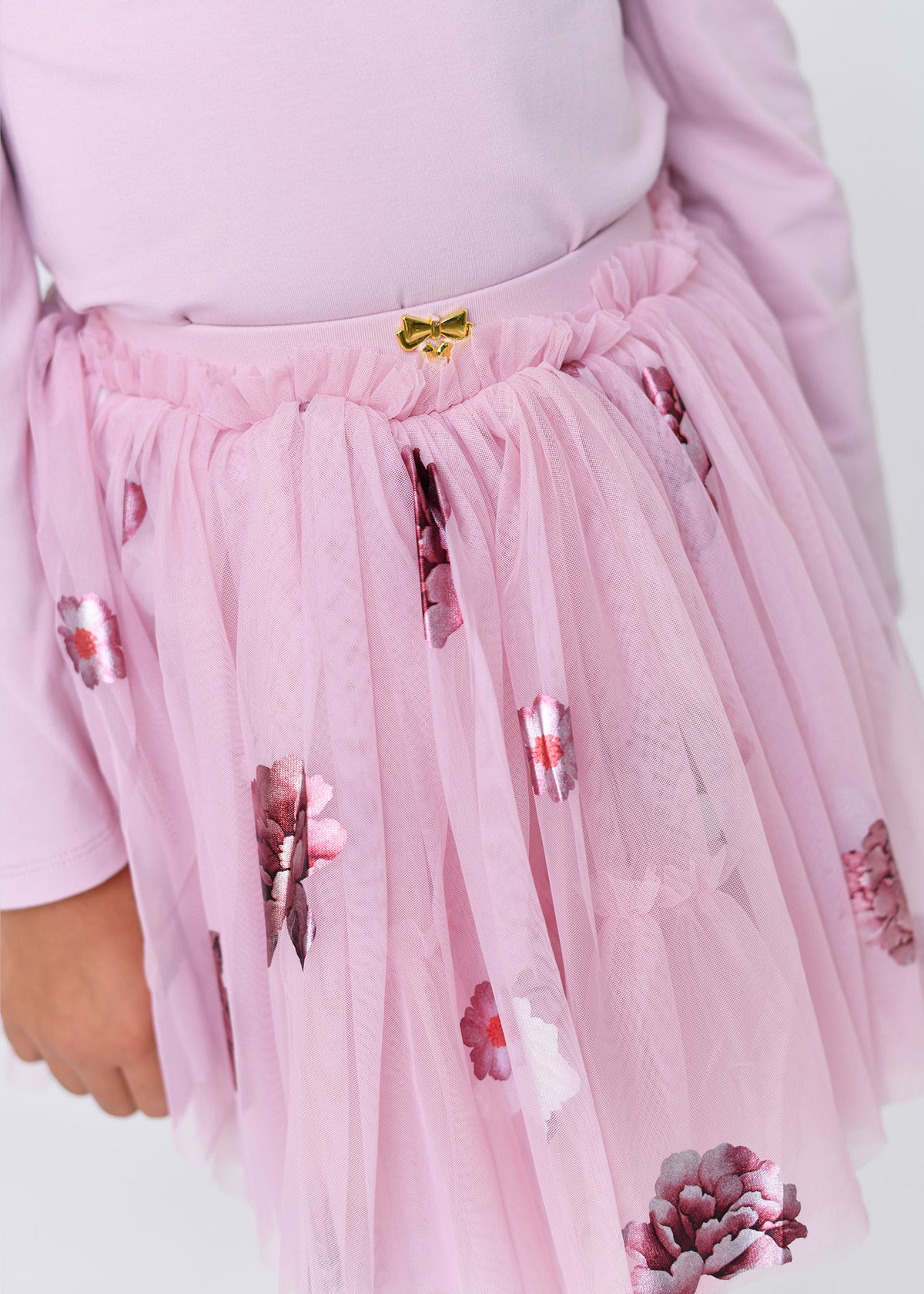 Princess Foil Print Skirt Vintage Pink