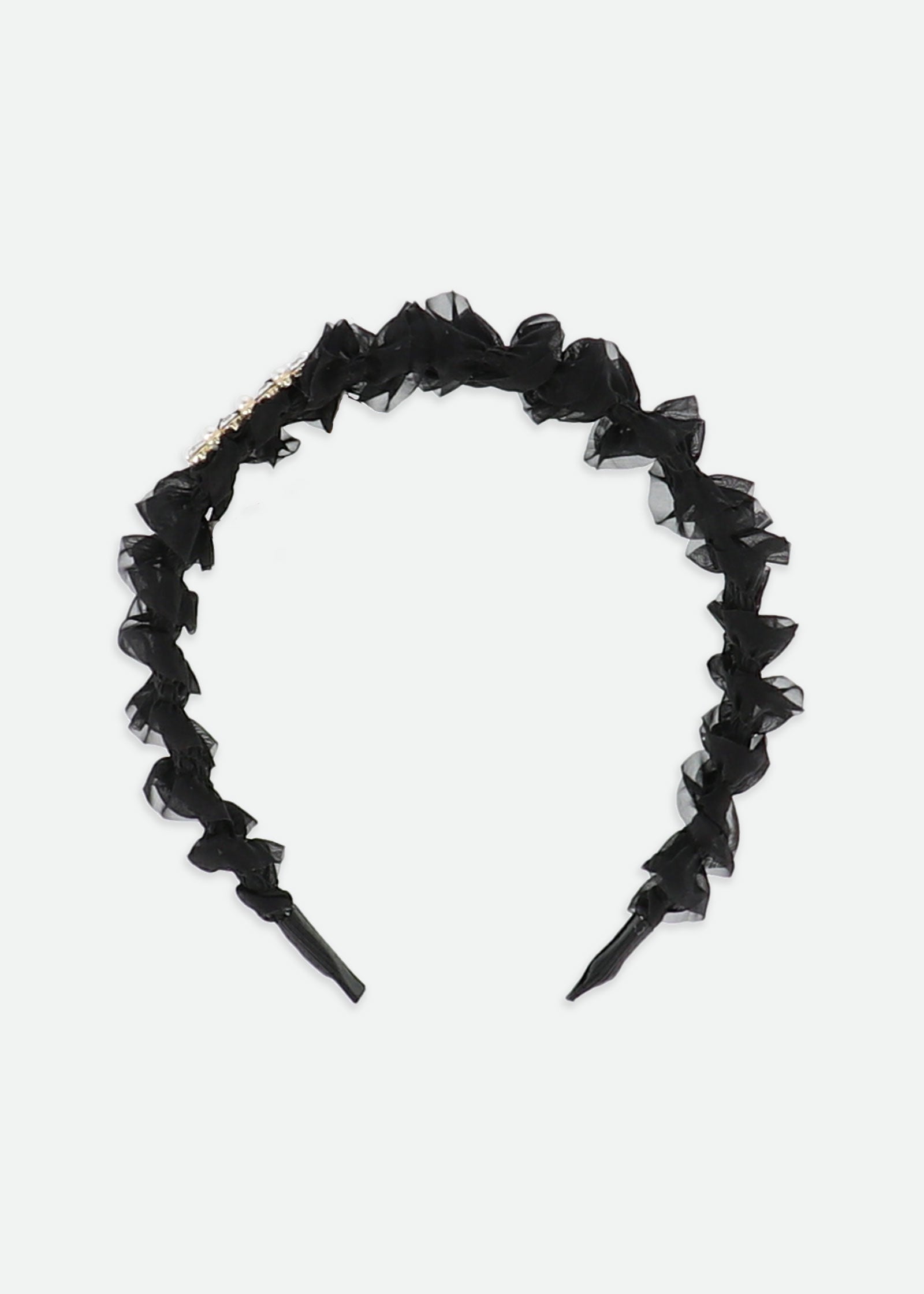 Rae Ruffle Aliceband Black