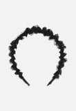 Rae Ruffle Aliceband Black