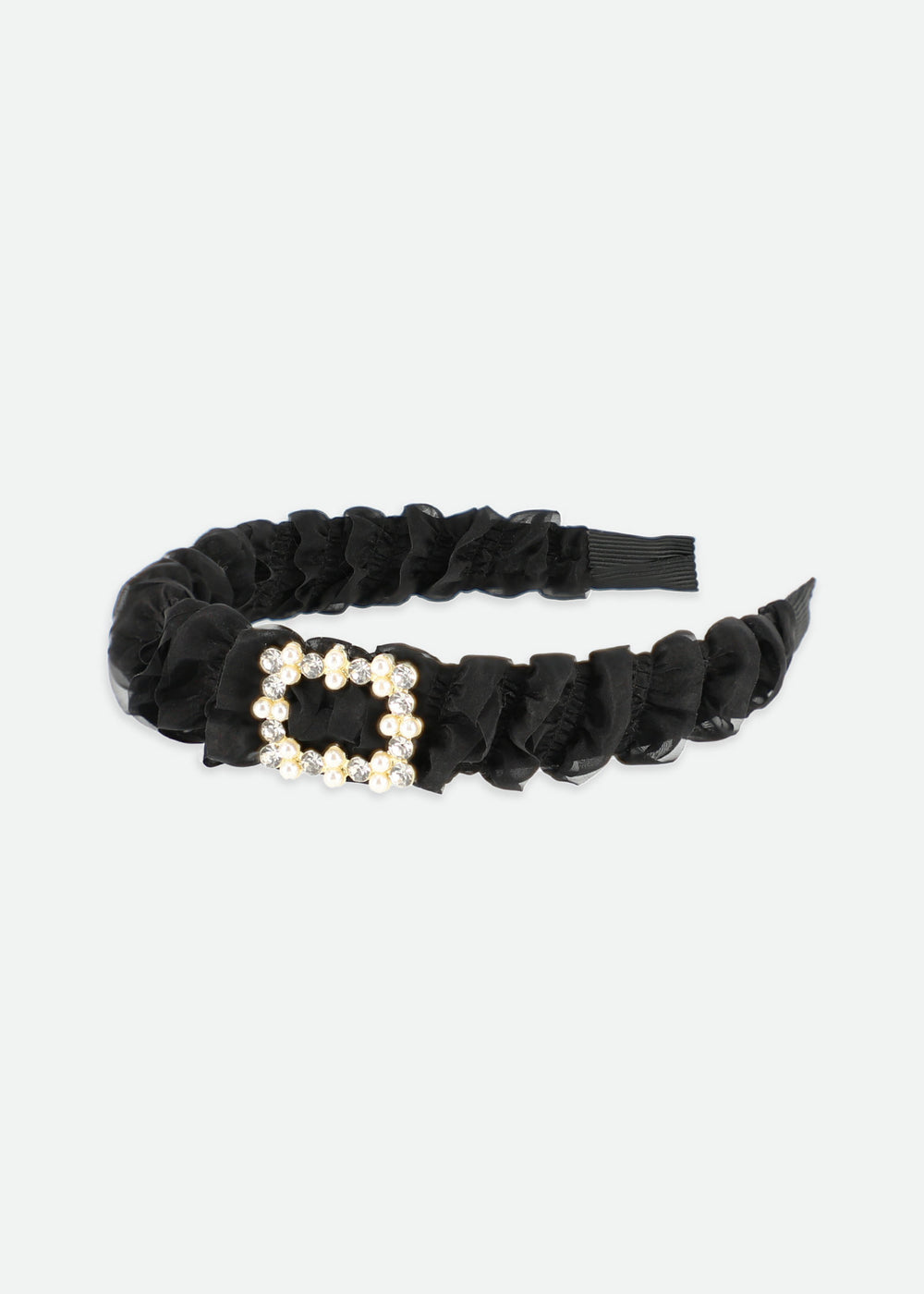 Rae Ruffle Aliceband Black