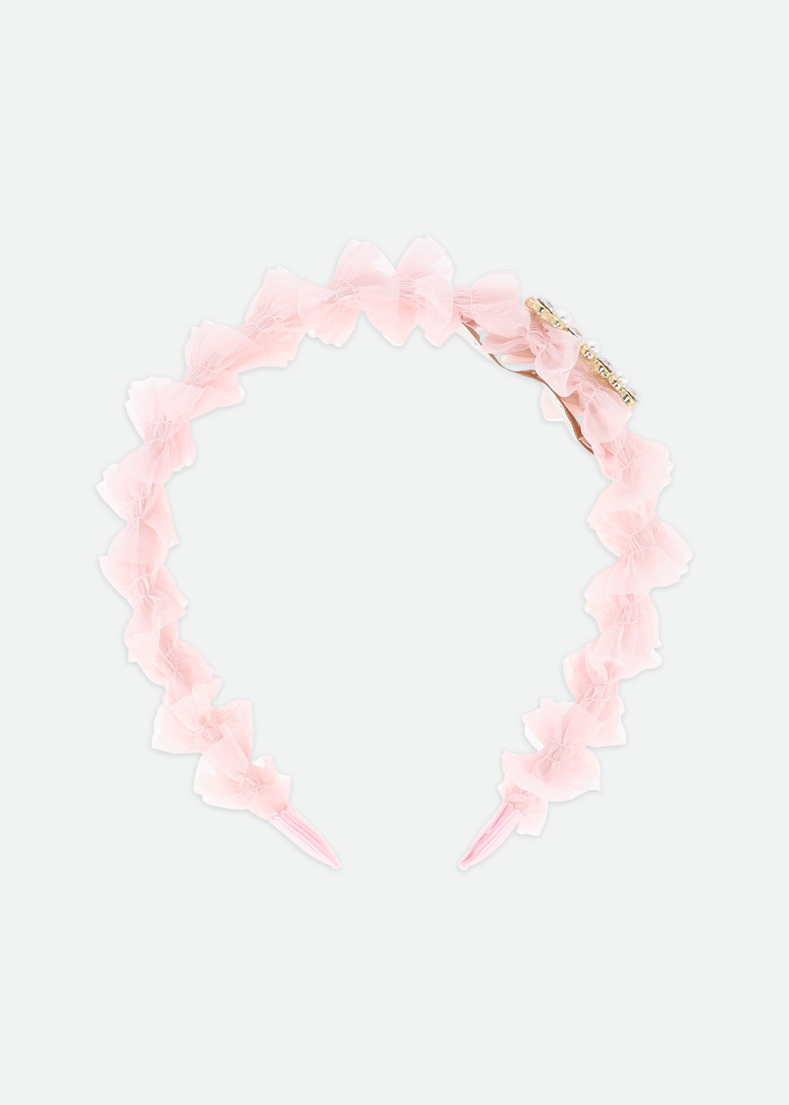 Rae Ruffle Aliceband Peach