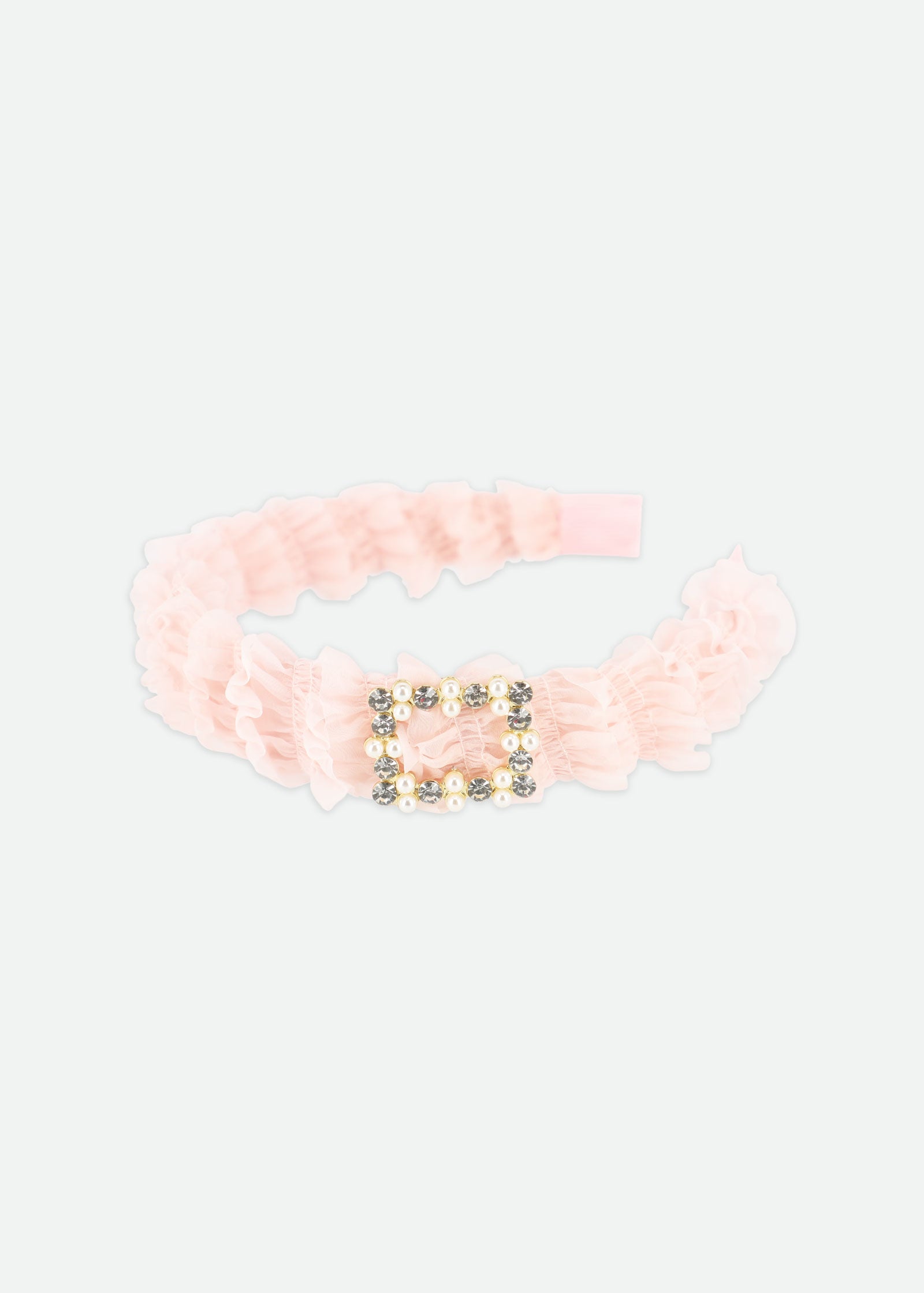 Rae Ruffle Aliceband Peach