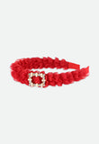 Rae Ruffle Aliceband Red