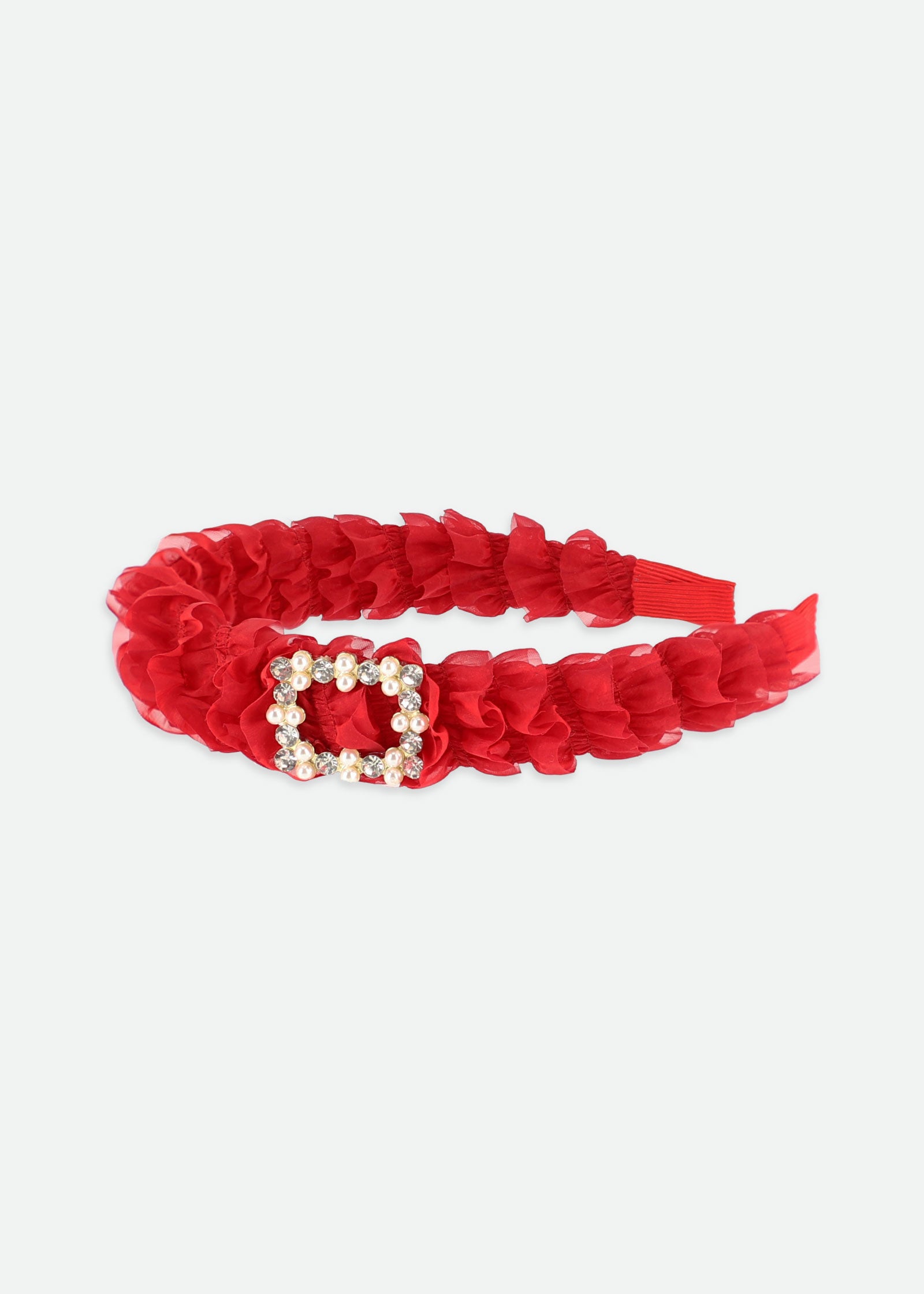 Rae Ruffle Aliceband Red