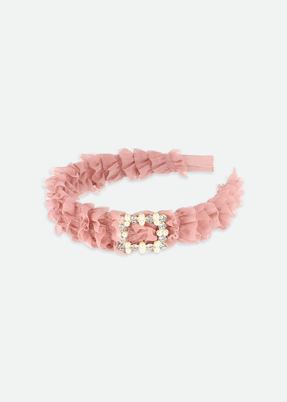 Rae Ruffle Aliceband Tea Rose