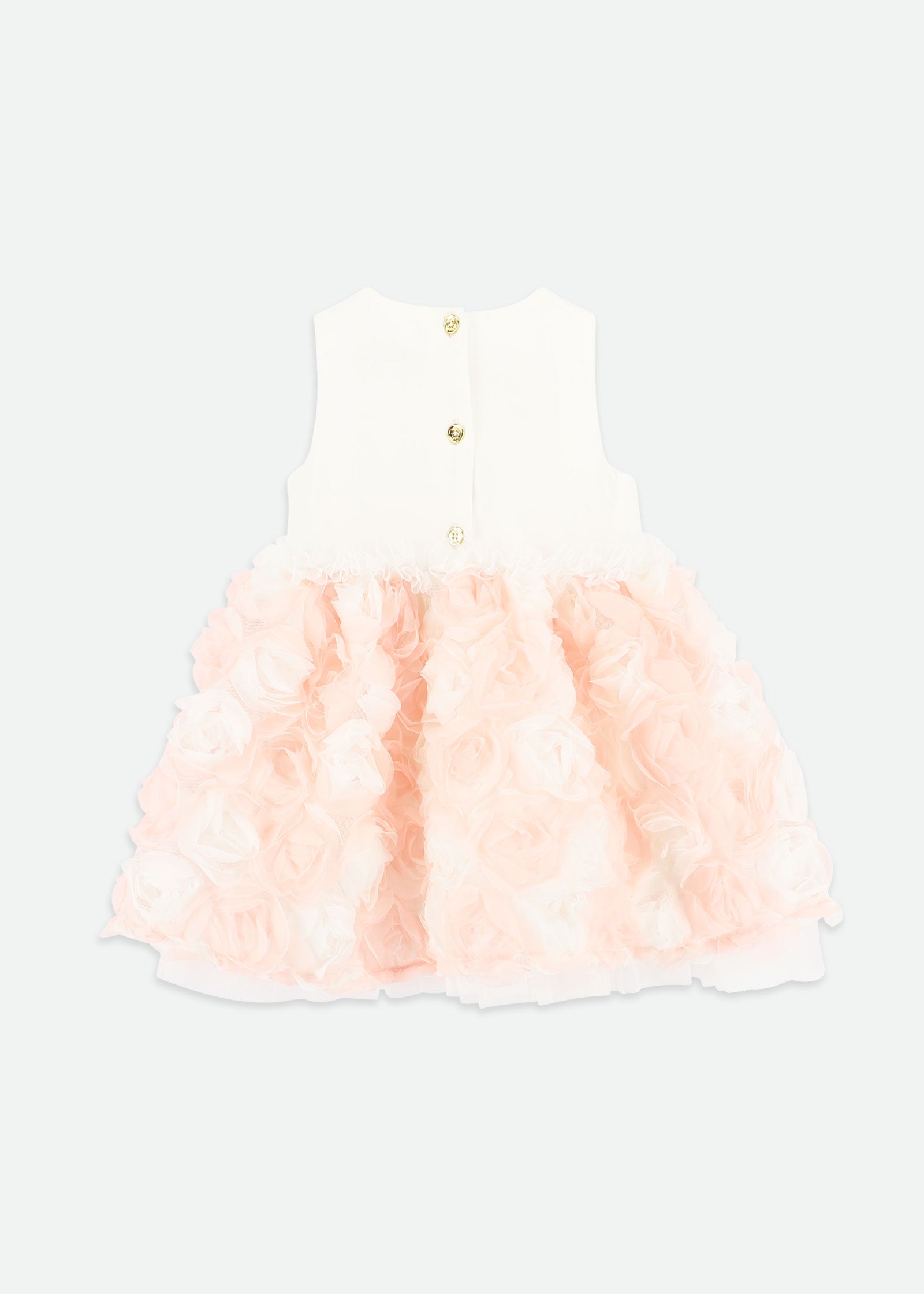 ReeRee 3D Roses Baby Dress Snowdrop/Pink