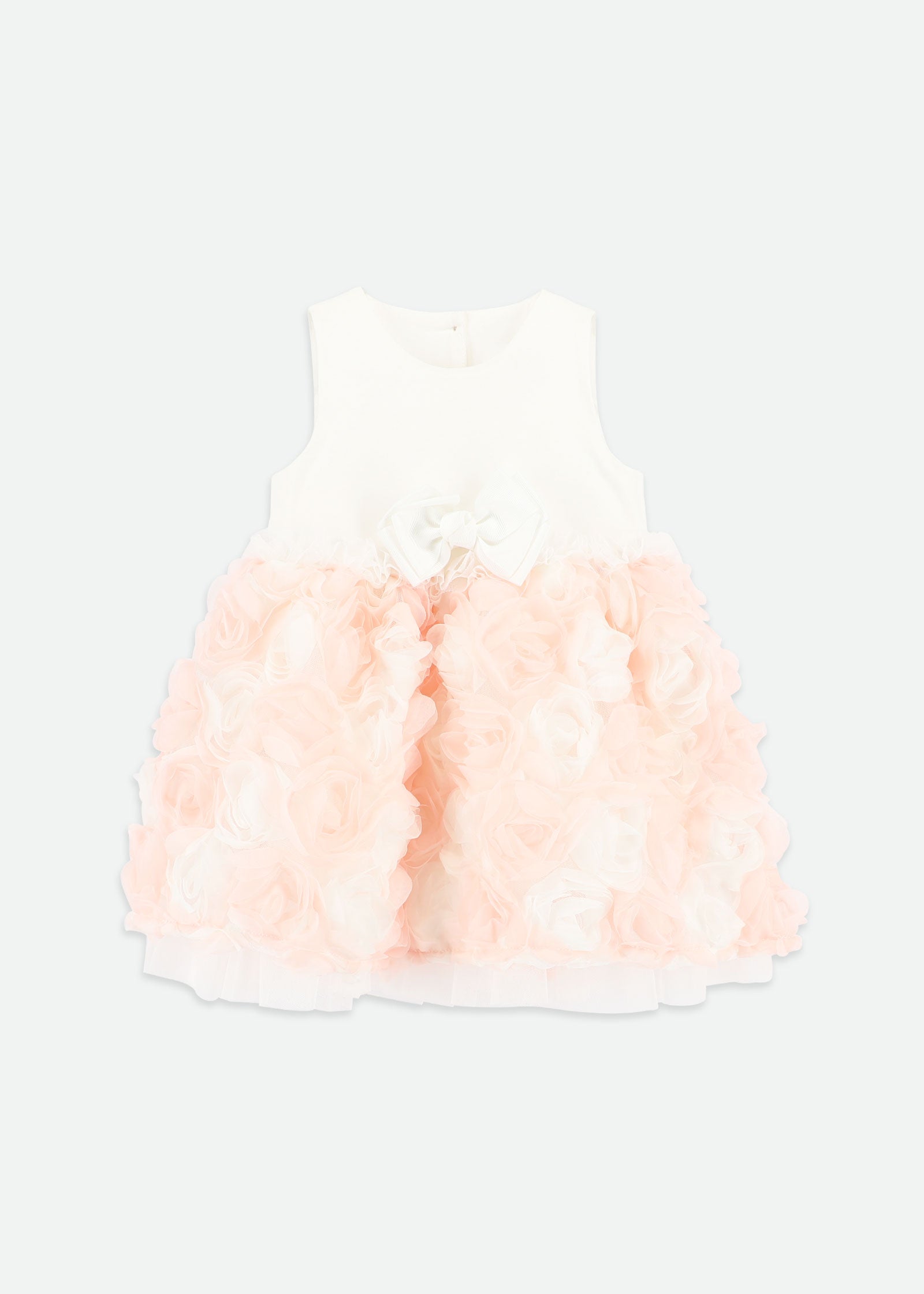 ReeRee 3D Roses Baby Dress Snowdrop/Pink