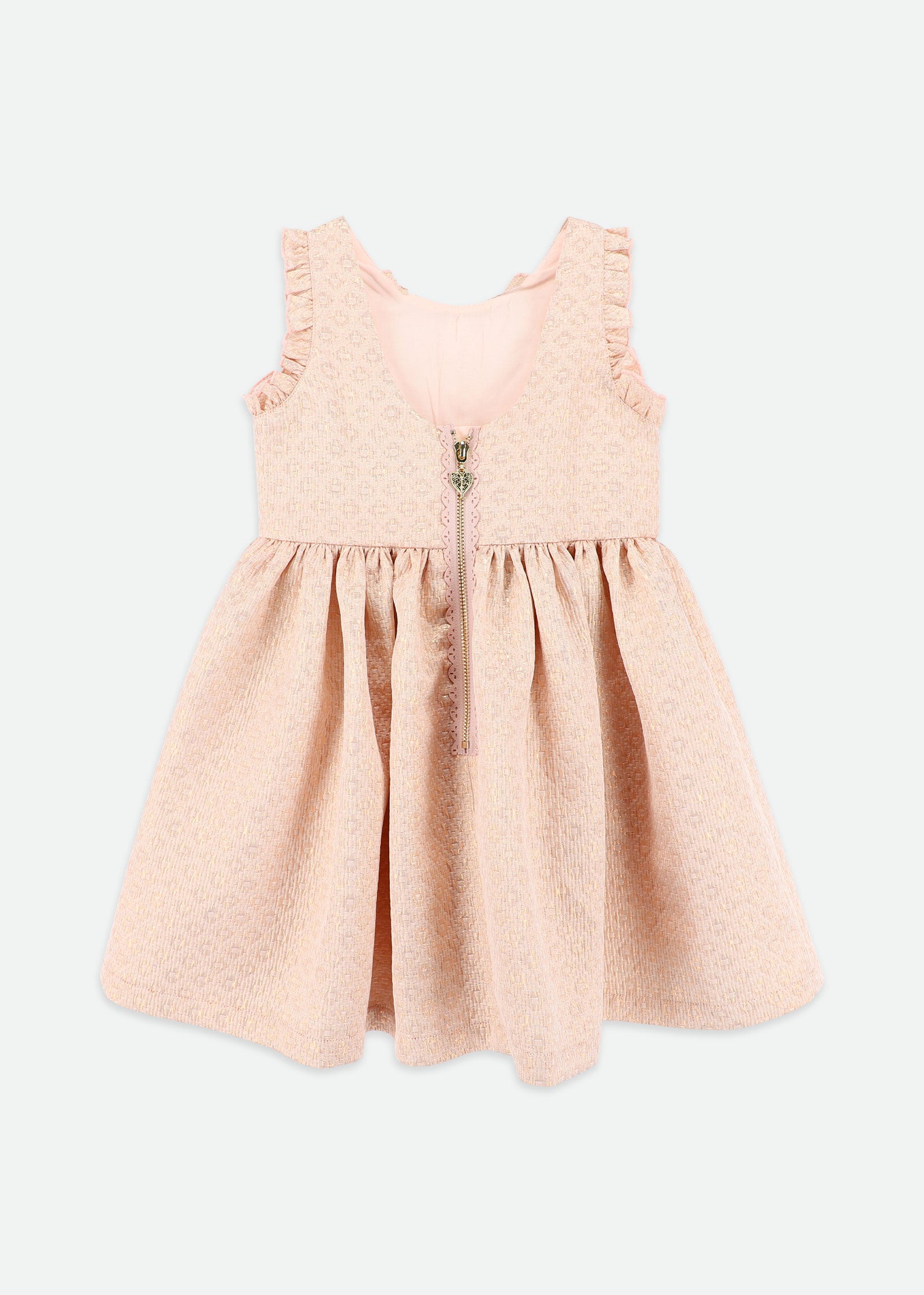 Rhiannon Jacquard Dress Rose Gold