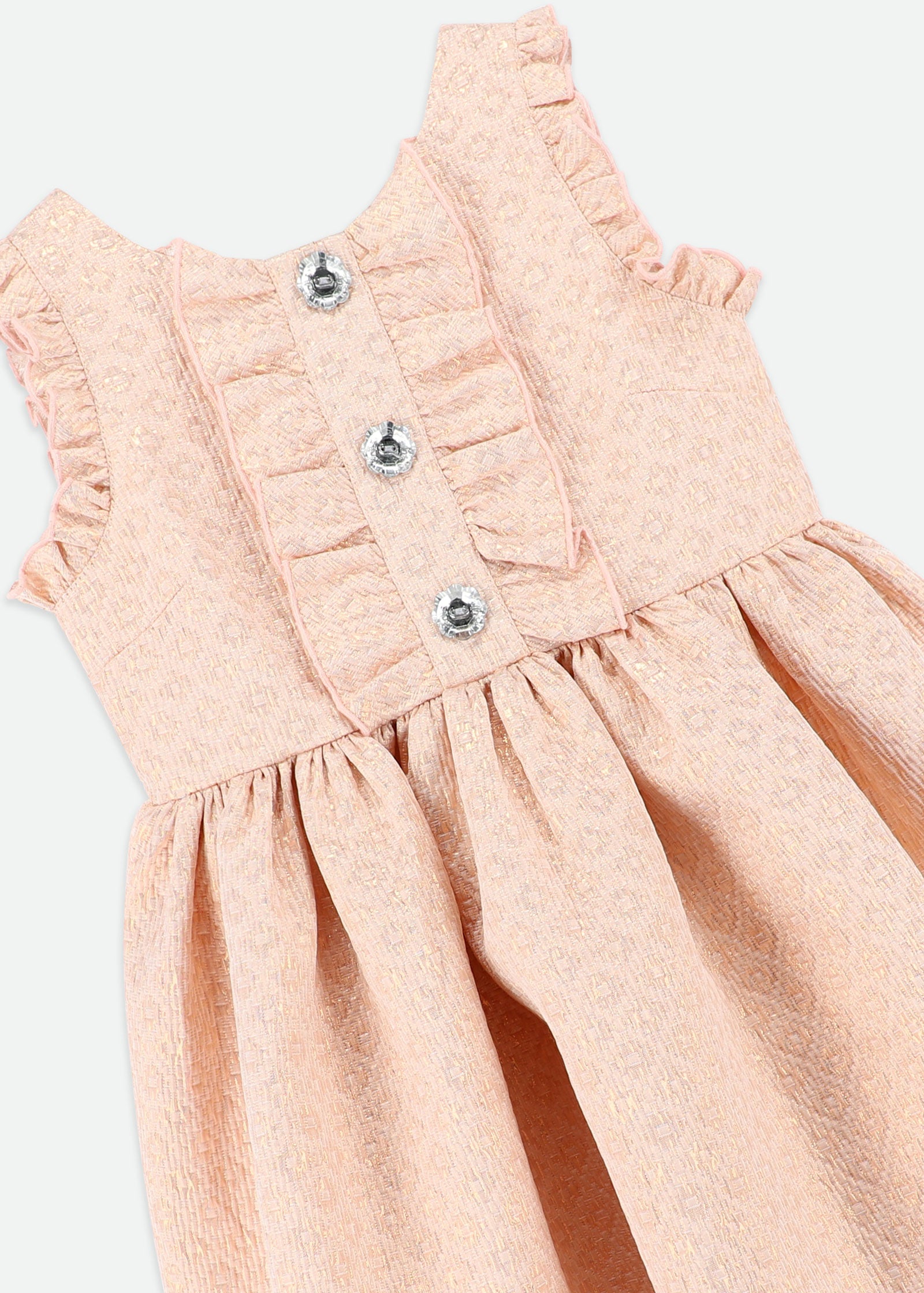 Rhiannon Jacquard Dress Rose Gold