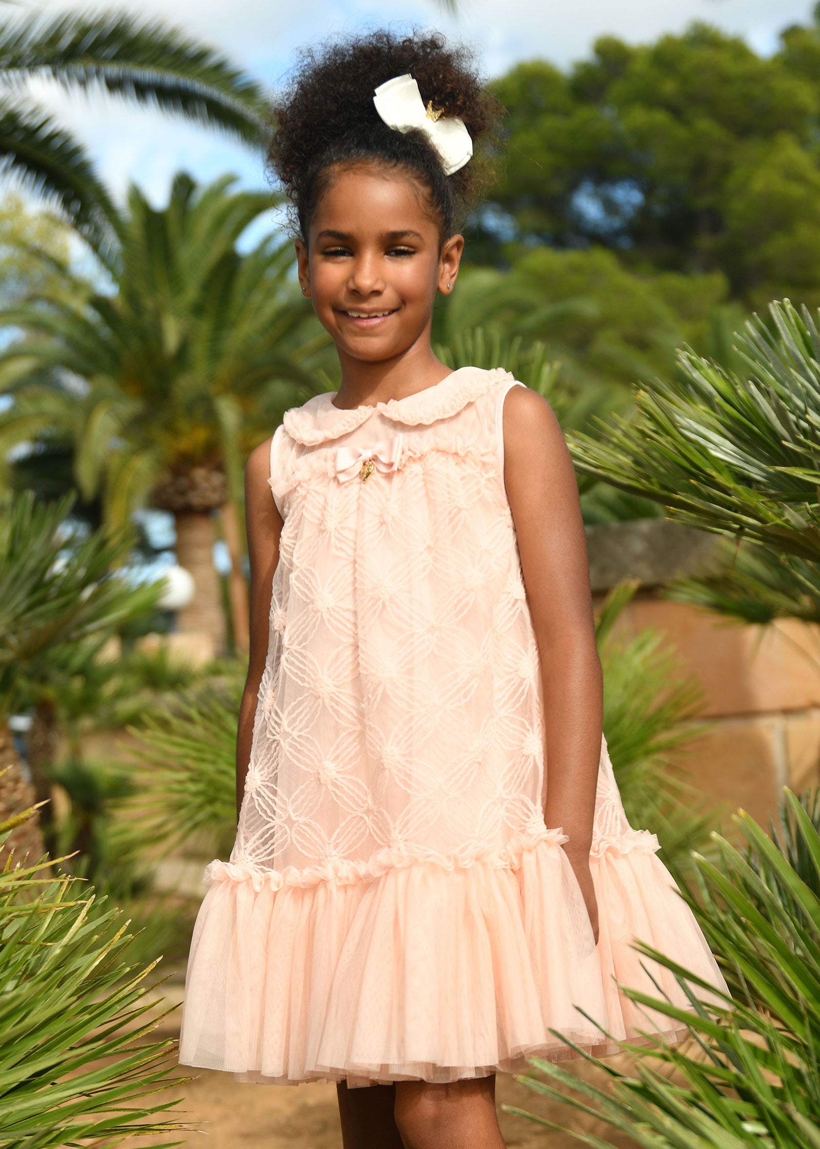 Ricarada 3D Daisy Tulle Dress Blush – Angel's Face