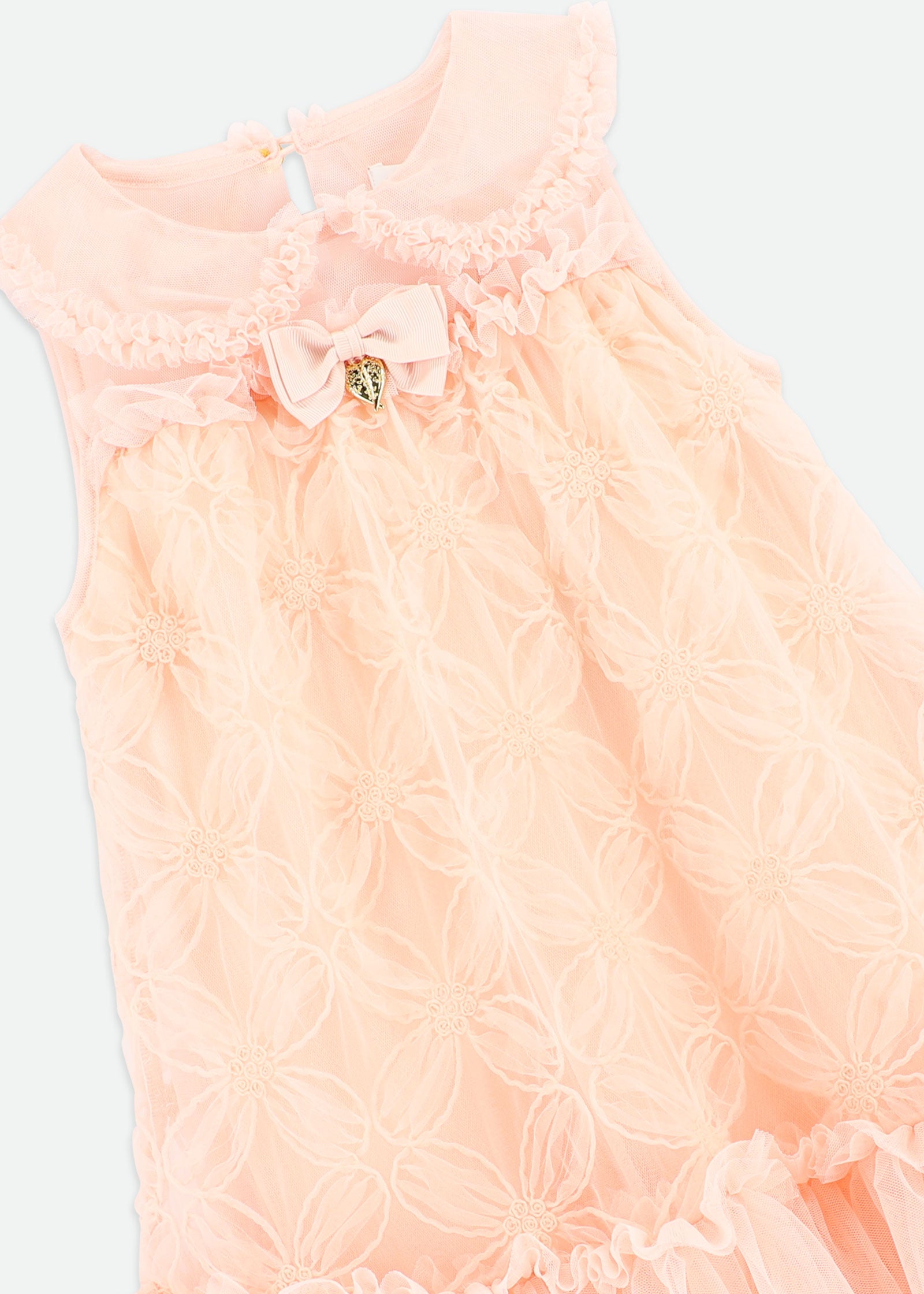 Ricarada 3D Daisy Tulle Dress Blush