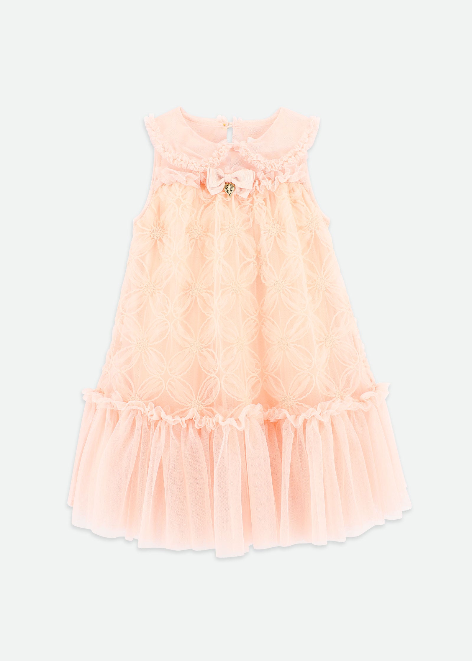 Ricarada 3D Daisy Tulle Dress Blush