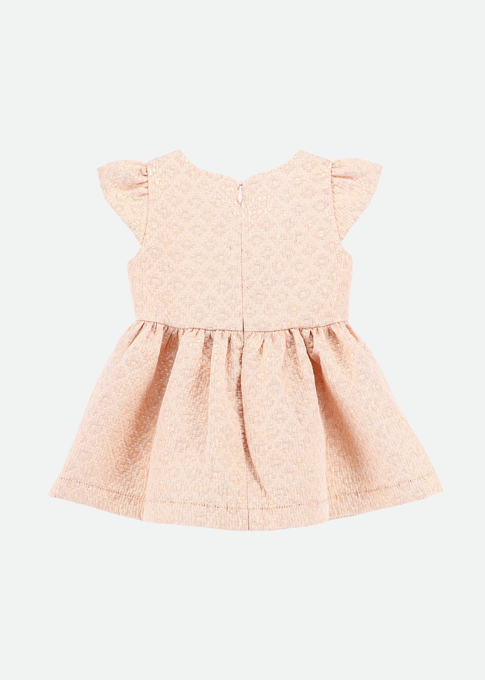 Rhiannon Baby Jacquard Dress Rose Gold