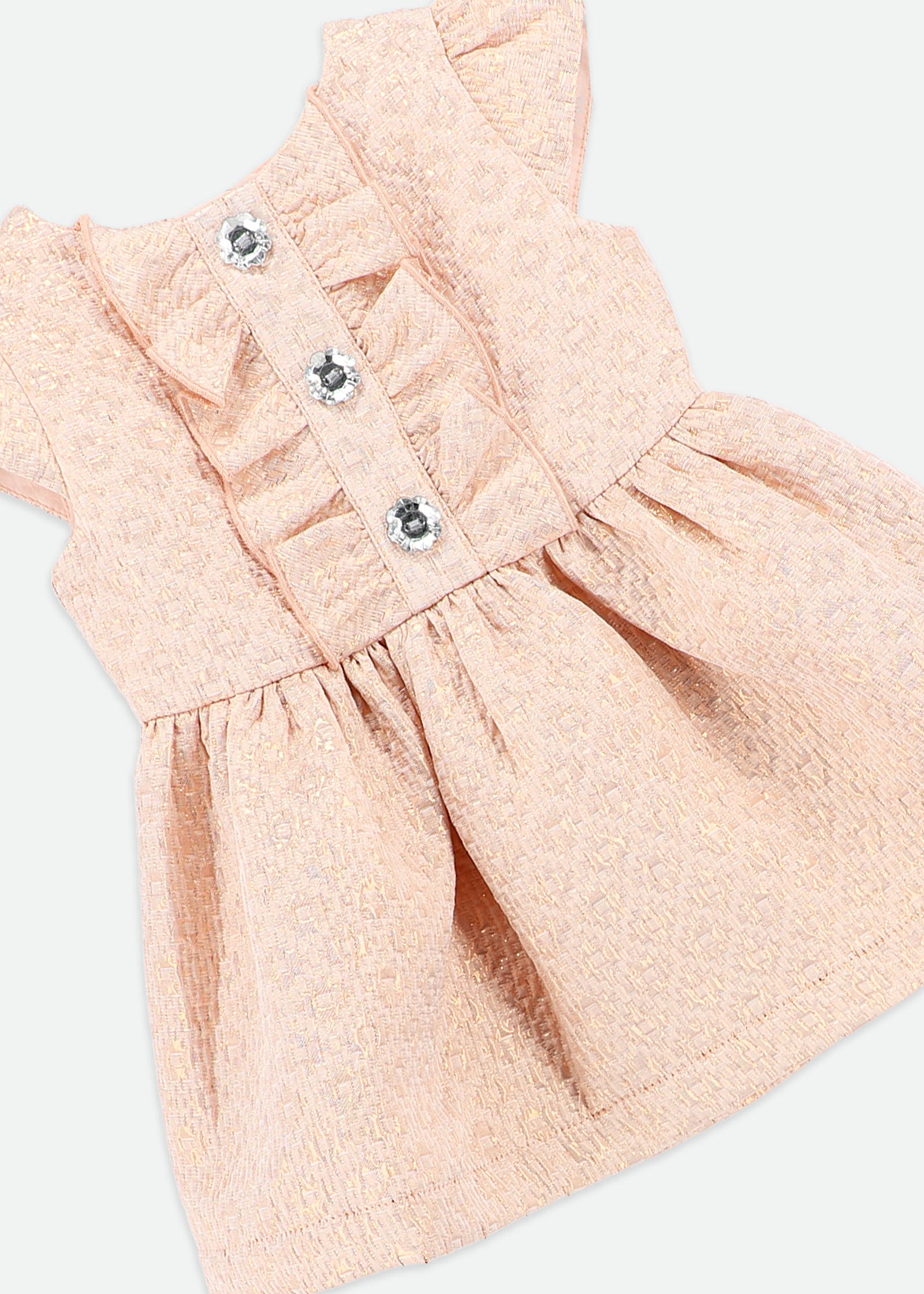 Rhiannon Baby Jacquard Dress Rose Gold