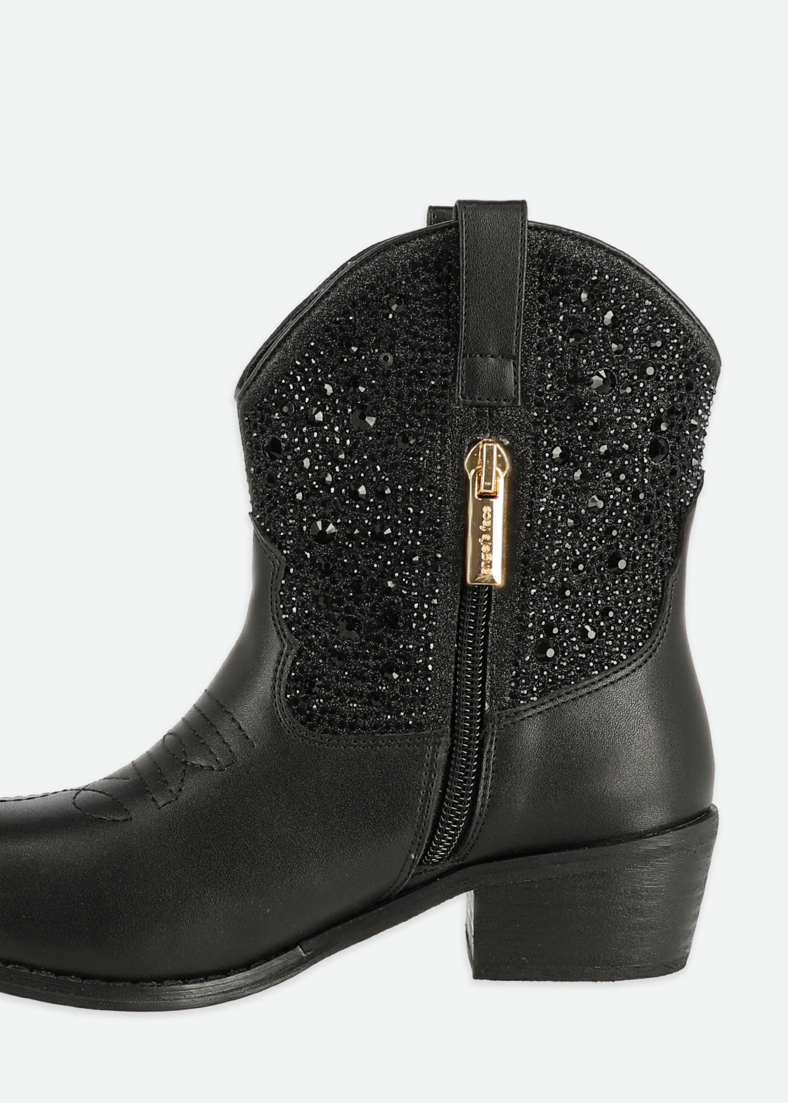 Rio Crystal Cowboy Boot Black