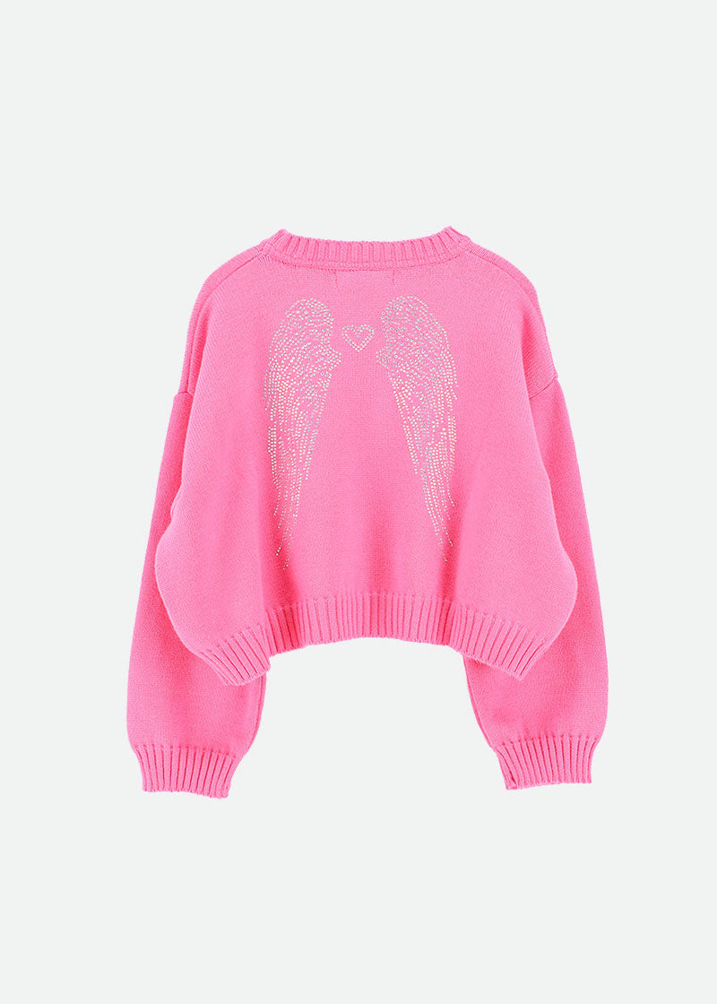 Pink Cropped Neon Crop Sweater Neon Pink Jumpers Bright Pink Super
