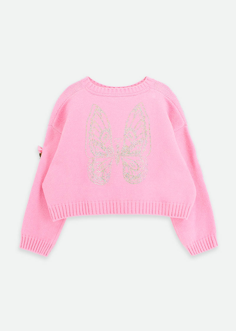 Roberta Cropped Jumper with Wings Rose