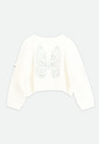 Roberta Cropped Jumper with Wings Snowdrop