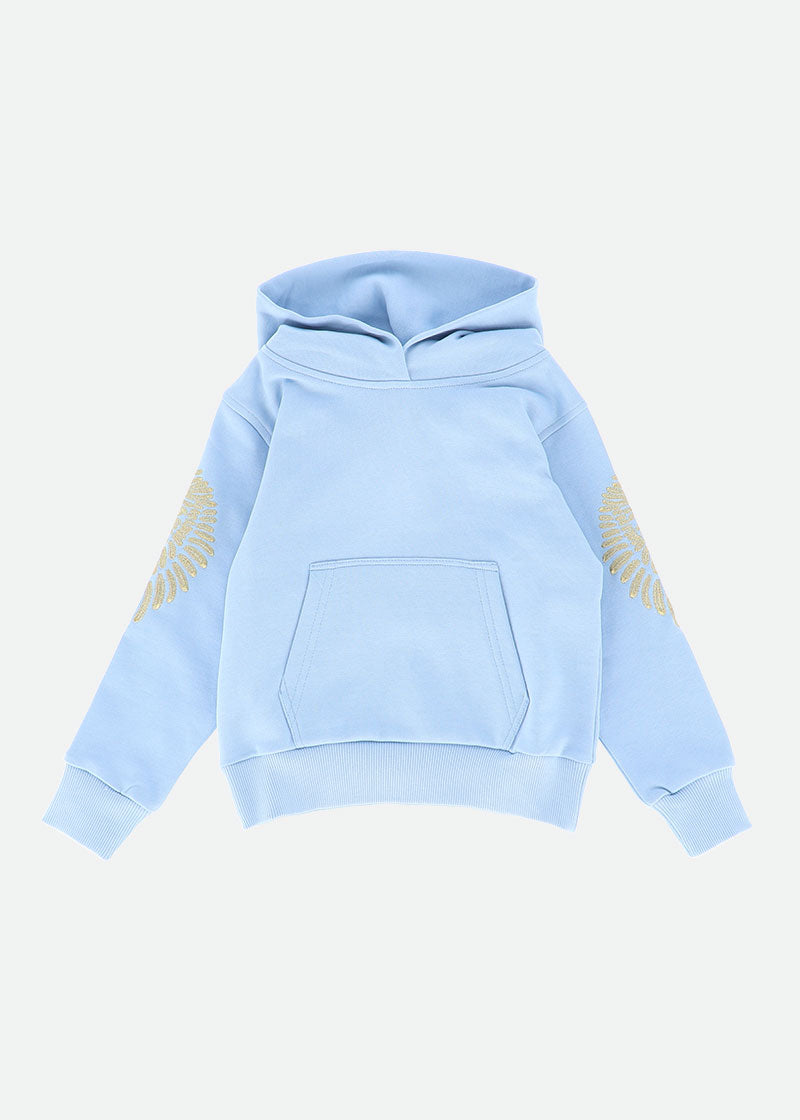 Roni Embroidered Wings Hoodie Blue