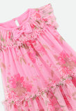 Rosebud Flower Dress Begonia Pink