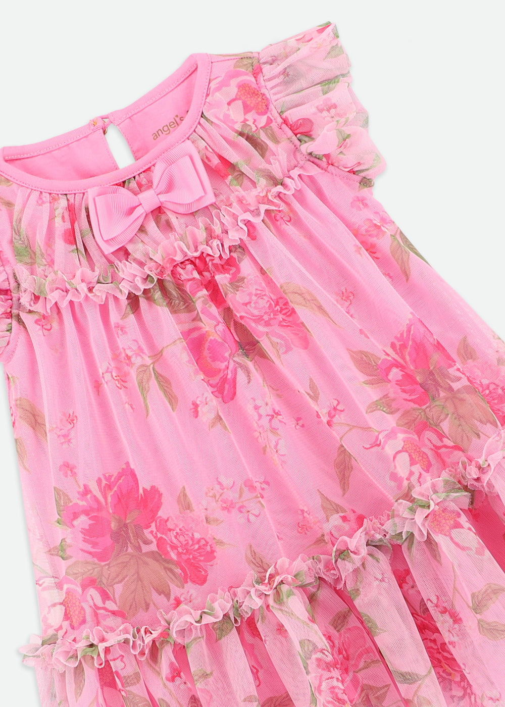 Rosebud Flower Dress Begonia Pink