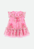 Rosebud Flower Dress Begonia Pink