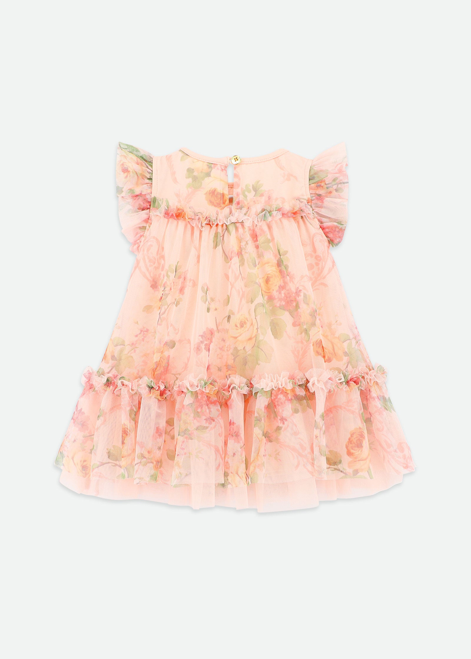 Rosebud Primrose Baby Dress Peach