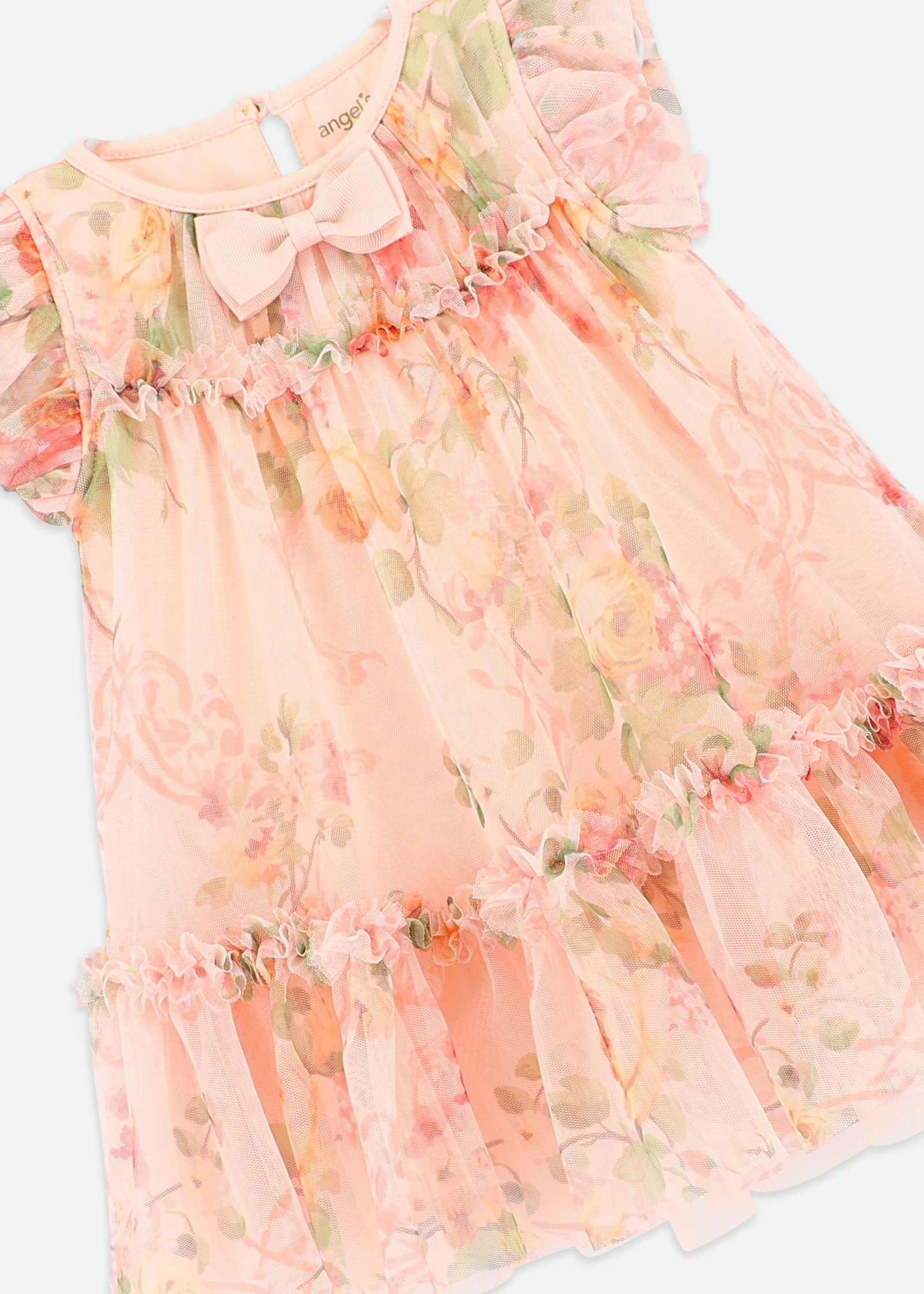 Rosebud Primrose Baby Dress Peach