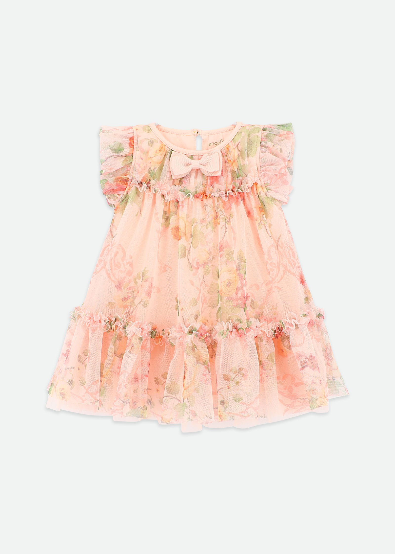 Rosebud Primrose Baby Dress Peach