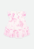 Rosebud Roses Baby Dress Snowdrop Pink