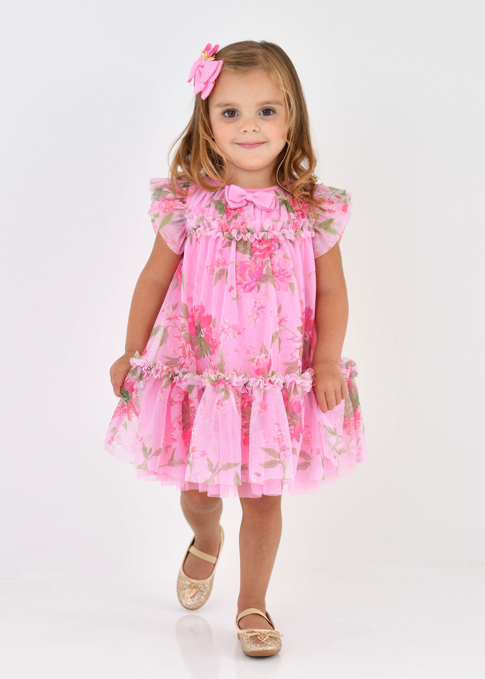 Rosebud Flower Baby Dress Begonia Pink – Angel's Face