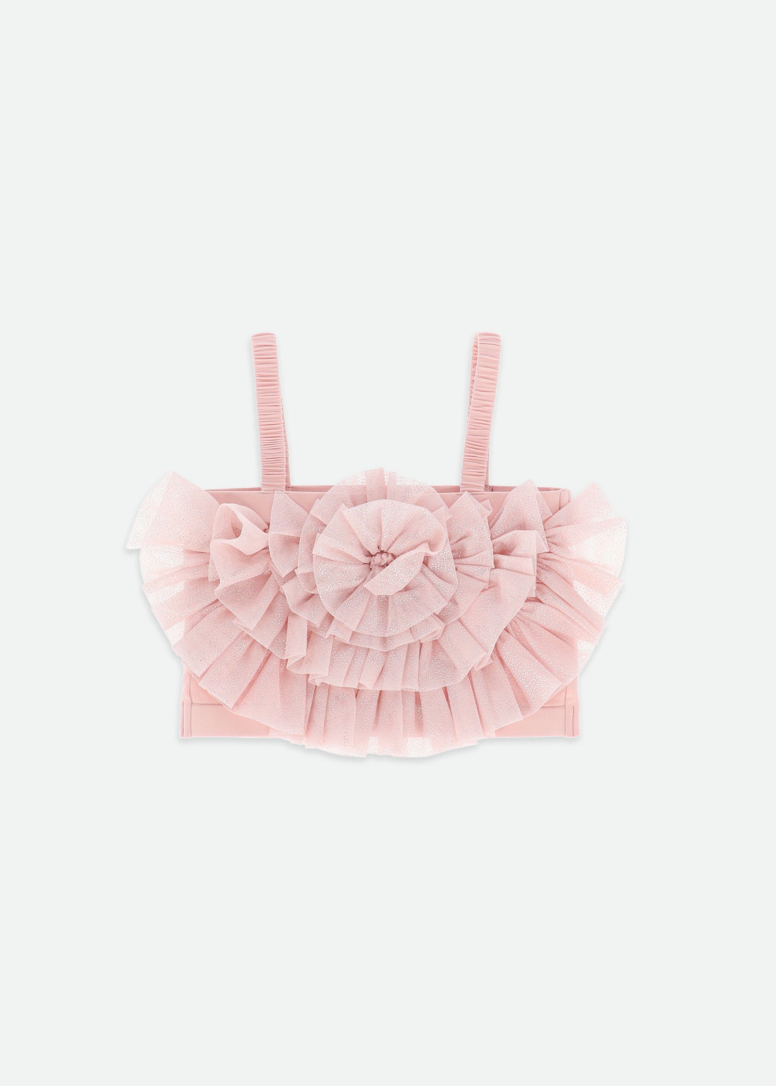 Rosetta Sparkle Tulle Top Sweet Blush