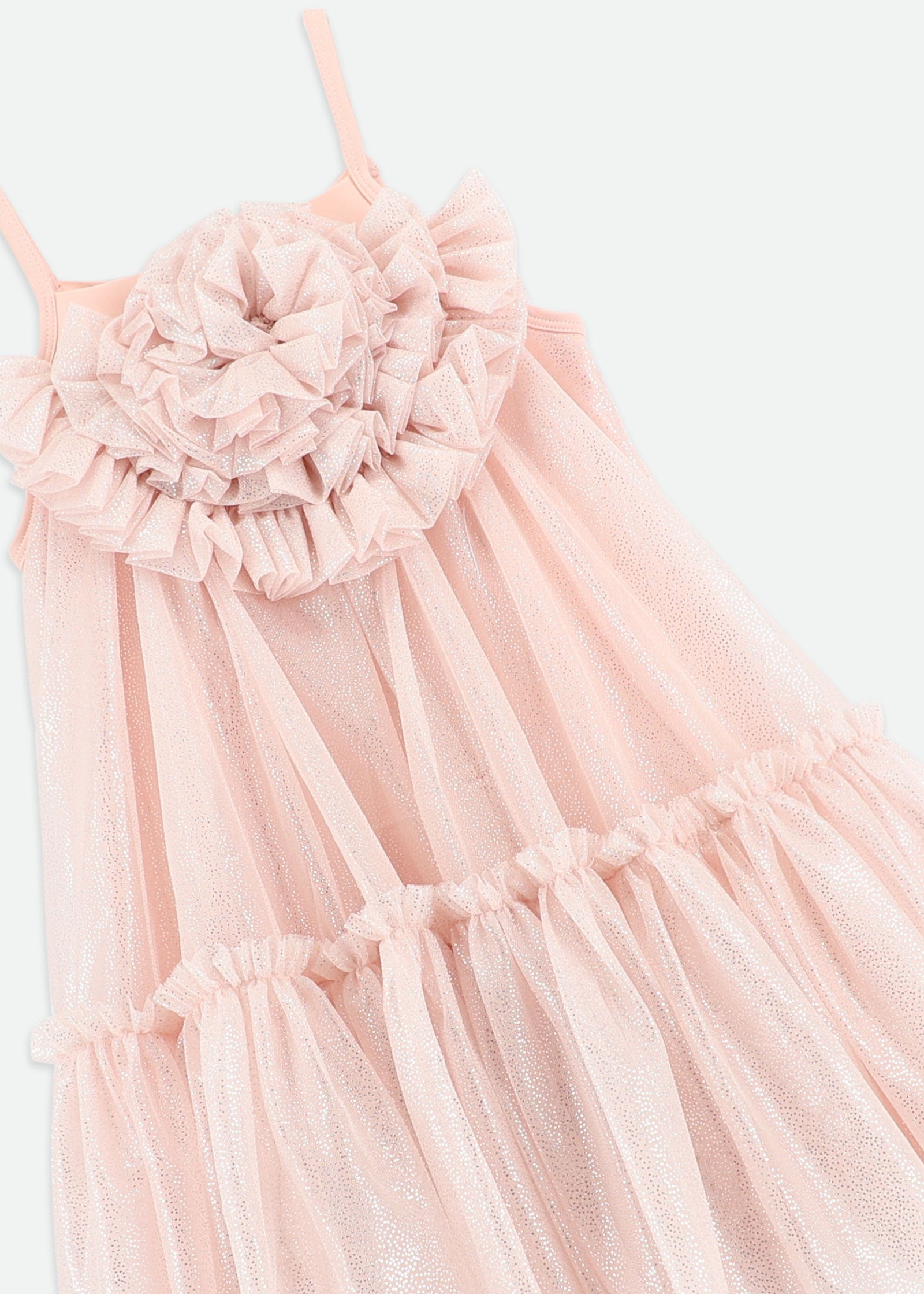 Rosheen Sparkle Tulle Strappy Dress Sweet Blush