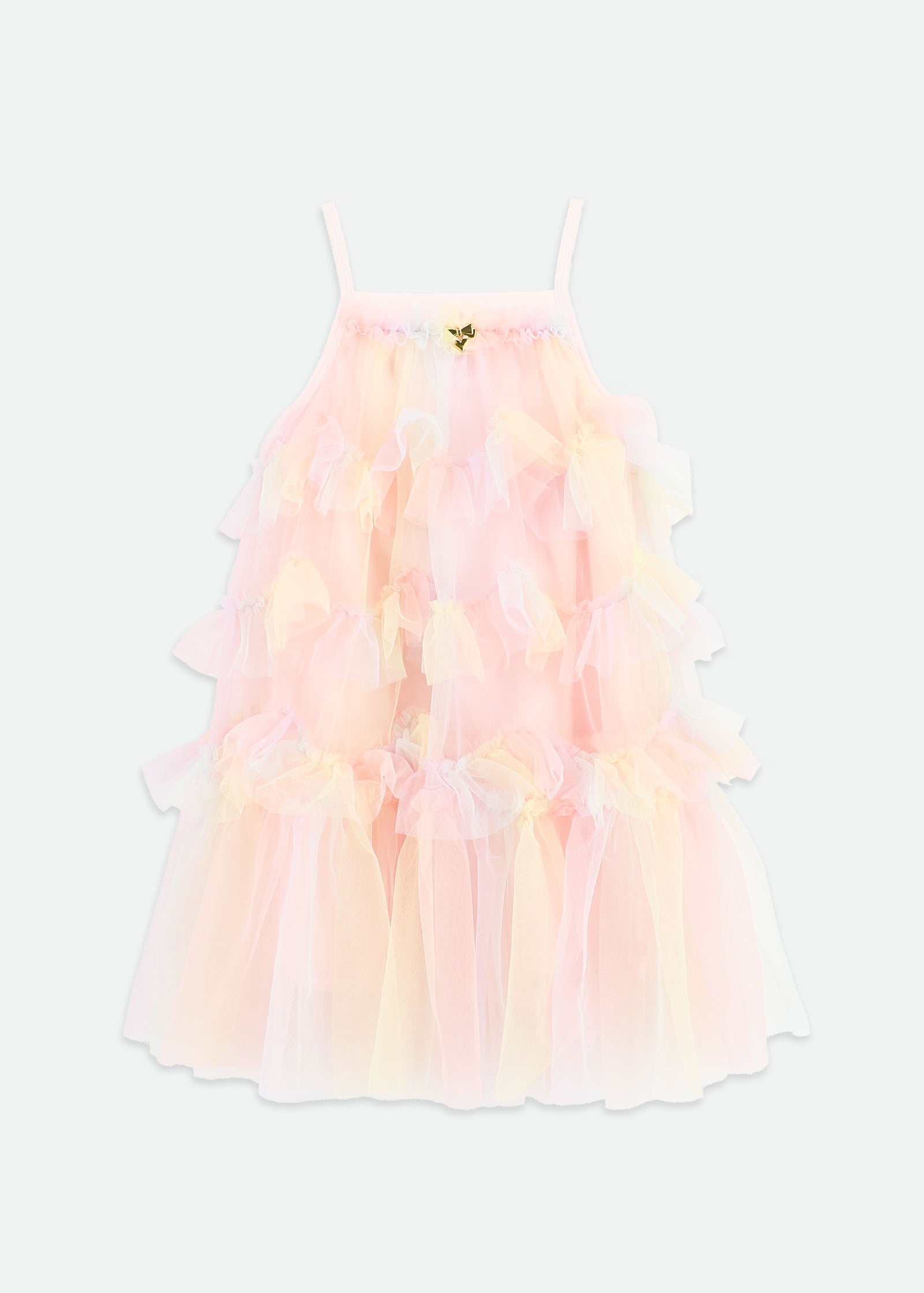 Remi Rainbow Tulle Ruffle Dress Rainbow