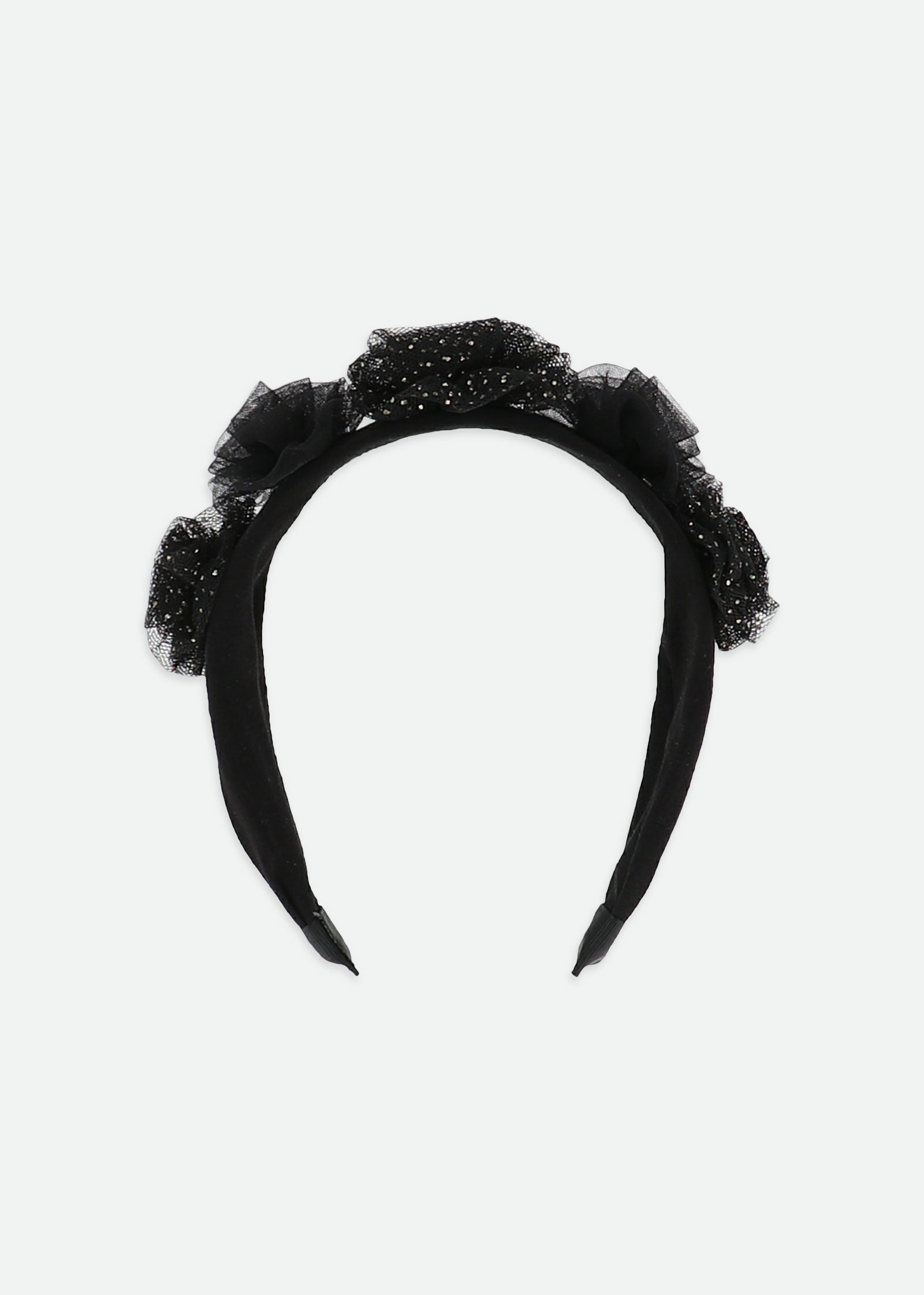 Rosie Tulle Aliceband Black Sparkle