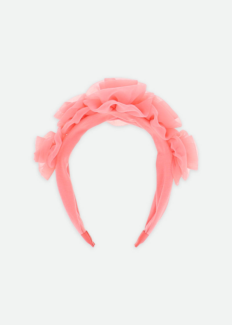 Rosie Tulle Aliceband Coral