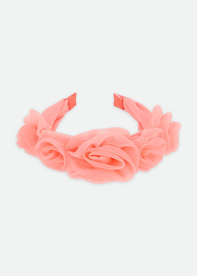 Rosie Tulle Aliceband Coral