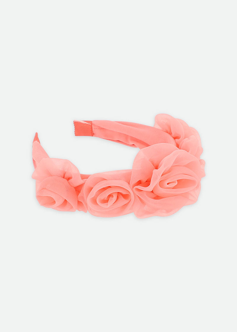 Rosie Tulle Aliceband Coral