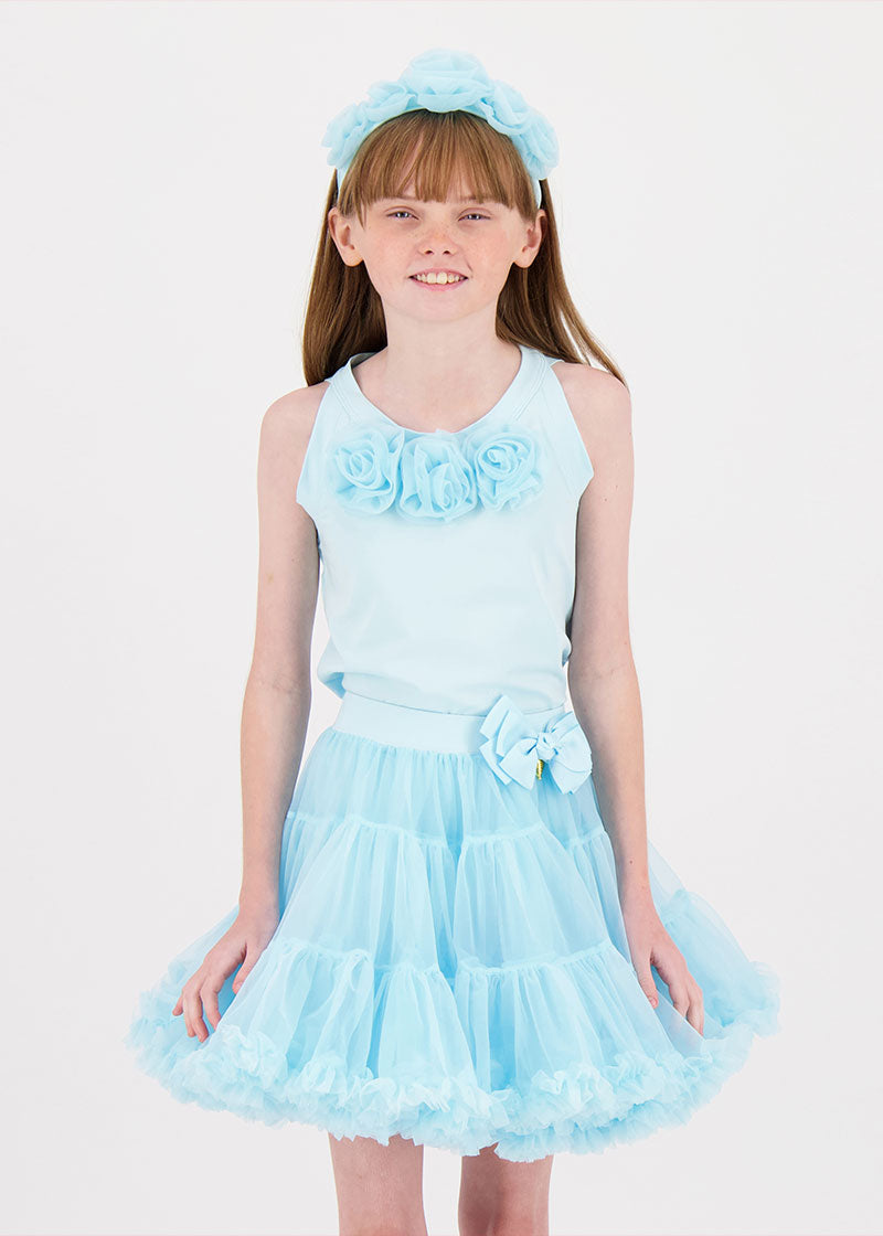 Rosie Tulle Aliceband Aqua