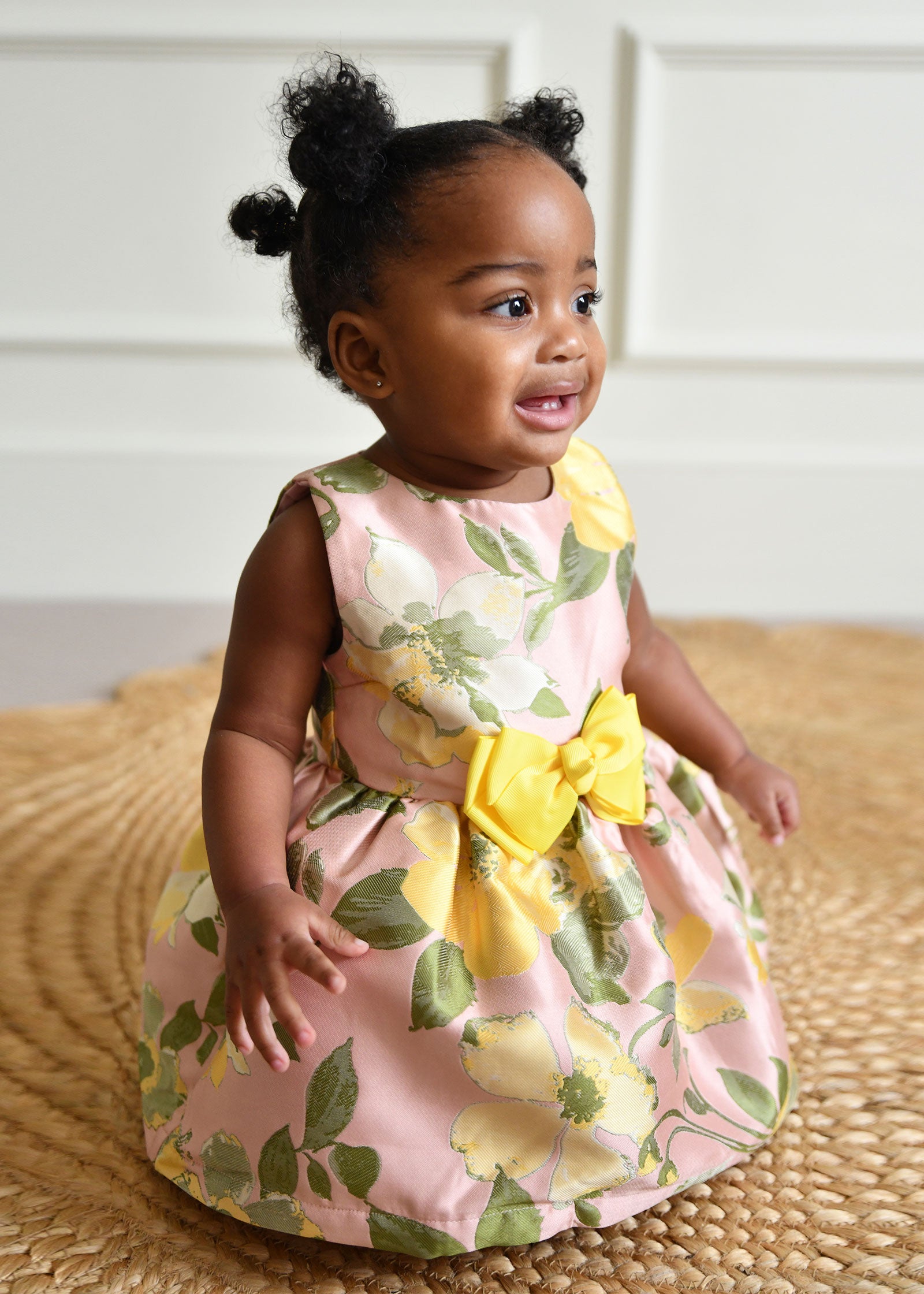 Ruby Flower Baby Dress Blush