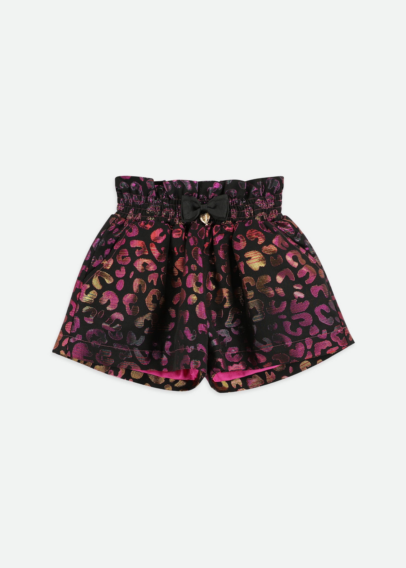 Ruthie Multi Leopard Shorts Black