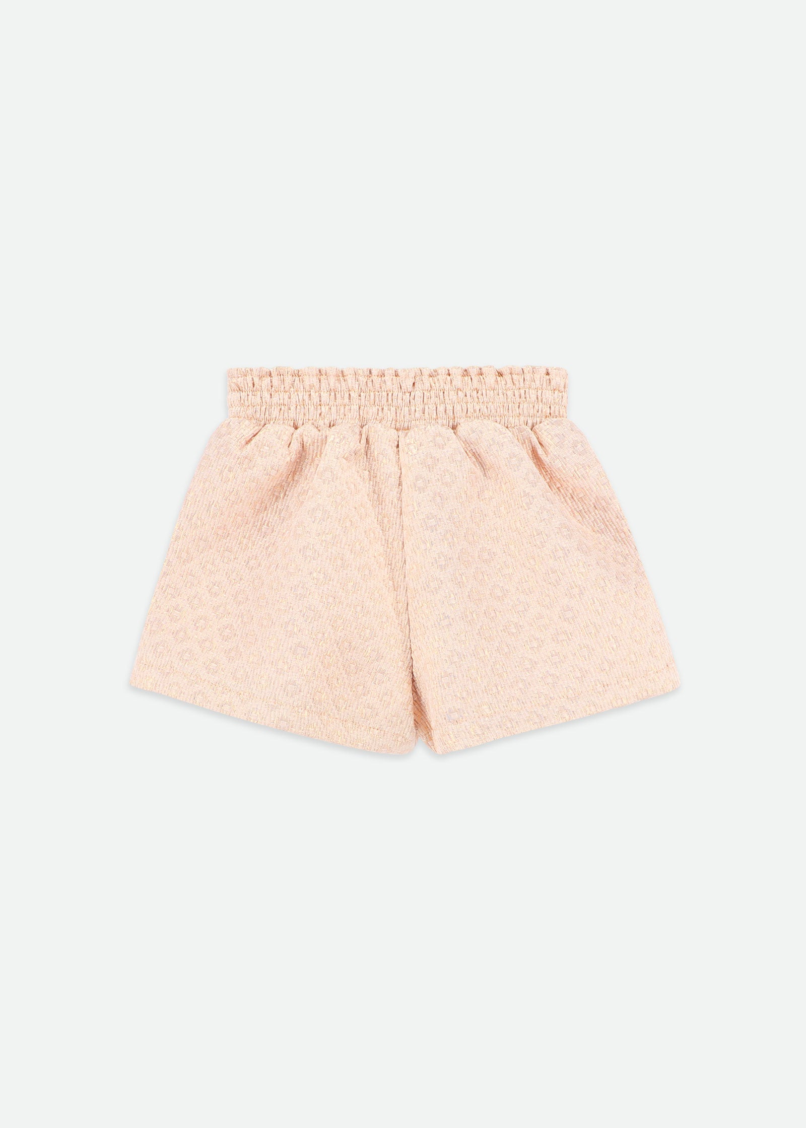 Ruthie Bow Jacquard Shorts Rose Gold