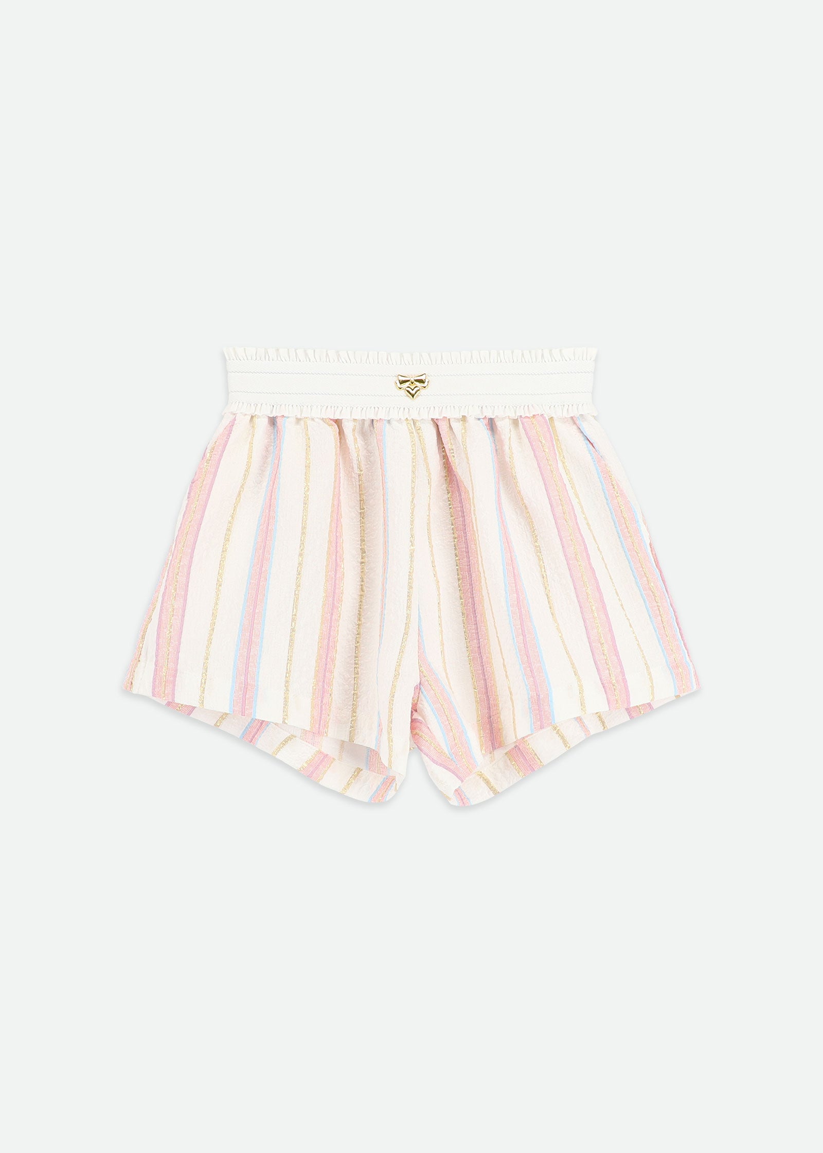 Ruthie Jacquard Stripe Shorts Snowdrop