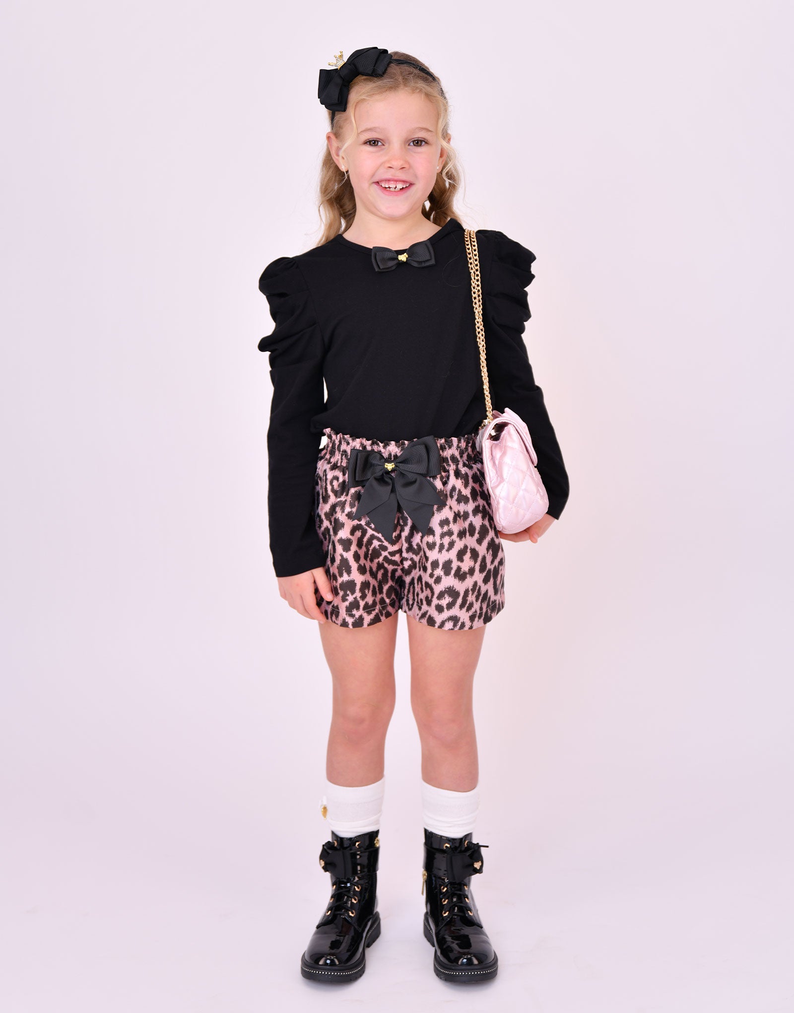 Ruthie Leopard Shorts Pink